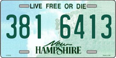 NH license plate 3816413