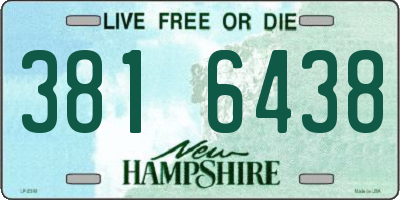NH license plate 3816438