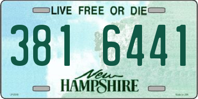 NH license plate 3816441
