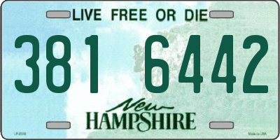 NH license plate 3816442