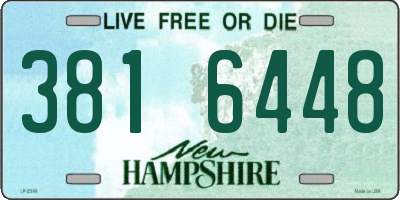 NH license plate 3816448