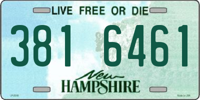 NH license plate 3816461