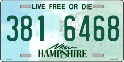 NH license plate 3816468