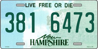 NH license plate 3816473