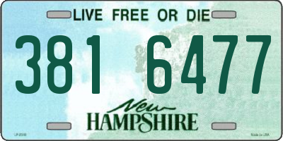 NH license plate 3816477
