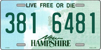 NH license plate 3816481