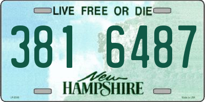 NH license plate 3816487