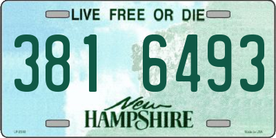 NH license plate 3816493