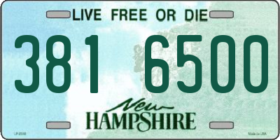 NH license plate 3816500
