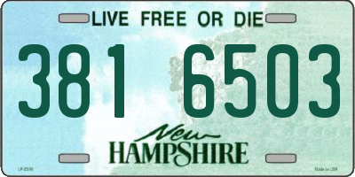 NH license plate 3816503