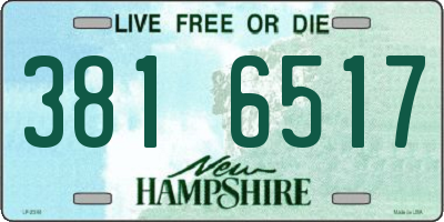 NH license plate 3816517