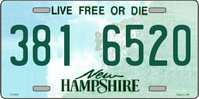 NH license plate 3816520