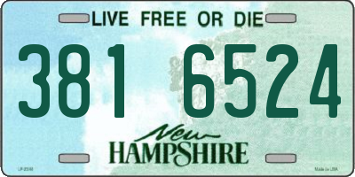 NH license plate 3816524