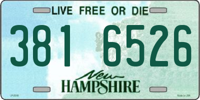 NH license plate 3816526