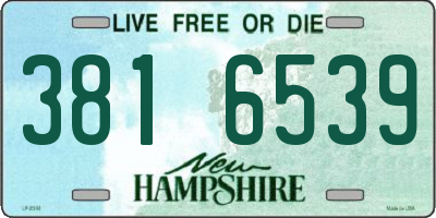 NH license plate 3816539