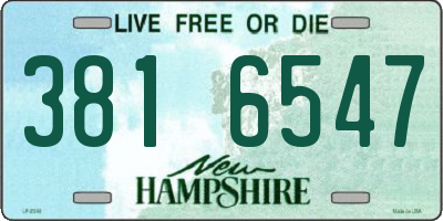 NH license plate 3816547