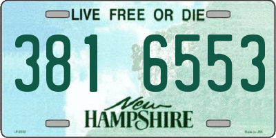 NH license plate 3816553