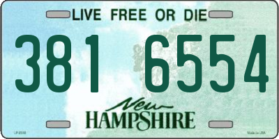 NH license plate 3816554