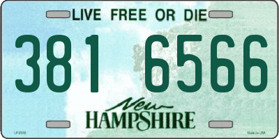 NH license plate 3816566