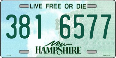 NH license plate 3816577