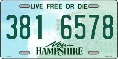 NH license plate 3816578