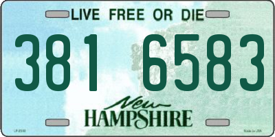 NH license plate 3816583