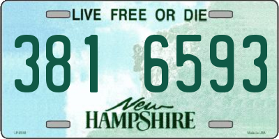 NH license plate 3816593