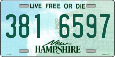 NH license plate 3816597