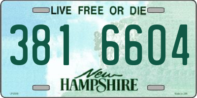 NH license plate 3816604