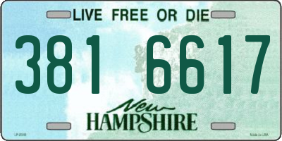 NH license plate 3816617