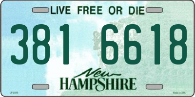 NH license plate 3816618