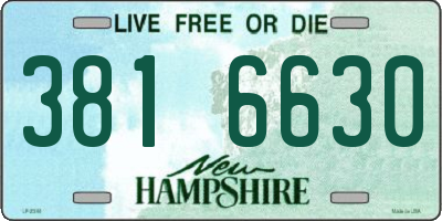 NH license plate 3816630