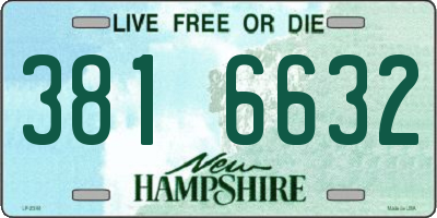 NH license plate 3816632