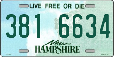 NH license plate 3816634