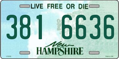 NH license plate 3816636