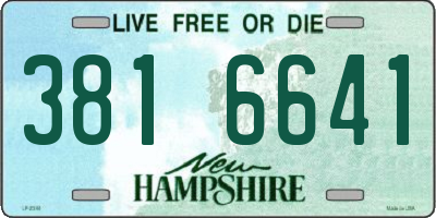 NH license plate 3816641