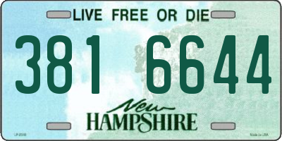 NH license plate 3816644