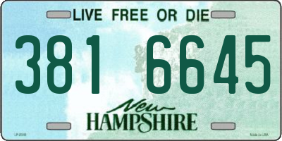 NH license plate 3816645