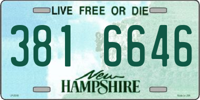 NH license plate 3816646