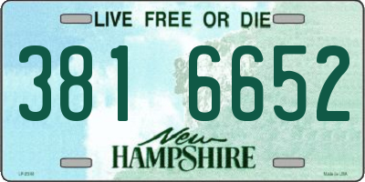 NH license plate 3816652