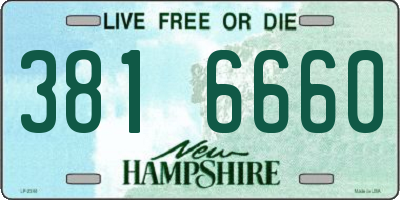 NH license plate 3816660
