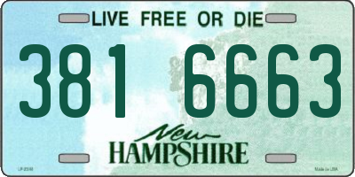 NH license plate 3816663