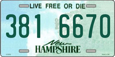 NH license plate 3816670