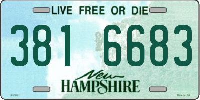NH license plate 3816683