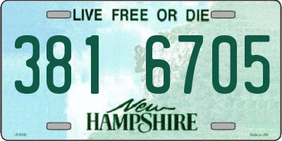 NH license plate 3816705