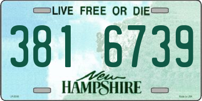 NH license plate 3816739