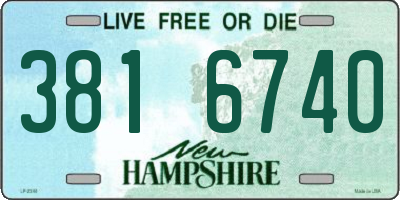 NH license plate 3816740