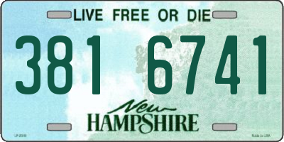 NH license plate 3816741