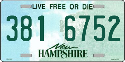 NH license plate 3816752