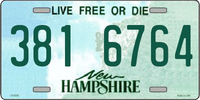 NH license plate 3816764